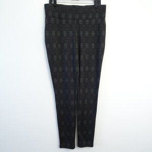 Tahari Plaid Elastic Waistband Dress Pants Large